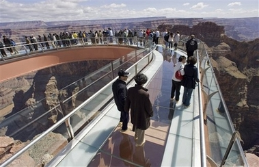 Grand Canyon West Rim Day Trip by Coach, Helicopter and Boat with Optional Skywalk